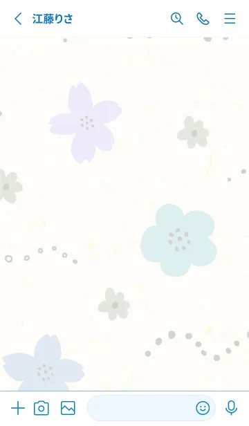 [LINE着せ替え] 北欧風 花 シンプルの画像2