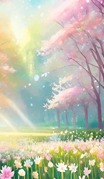 [LINE着せ替え] 優美な春の風景の着せかえ(Spring-626)の画像1