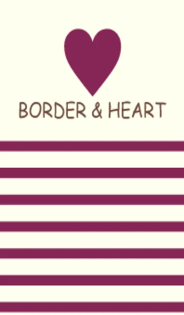 [LINE着せ替え] BORDER & HEART -DARKRASPBERRY-の画像1