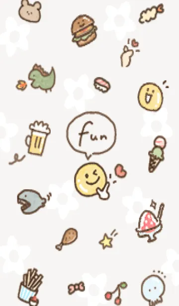 [LINE着せ替え] brown happy smile03_1の画像1