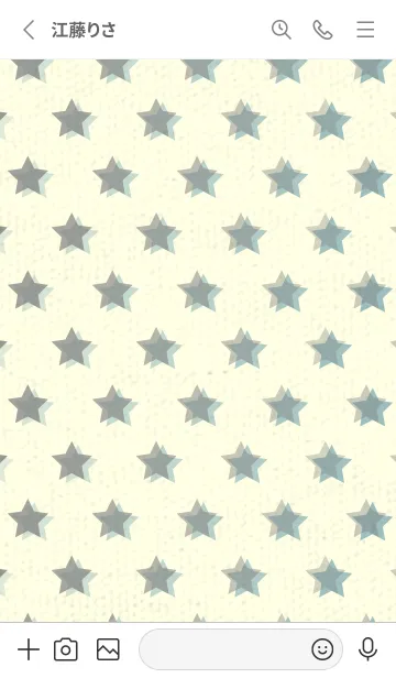 [LINE着せ替え] 星のドッドきせかえ 鉛色の画像2