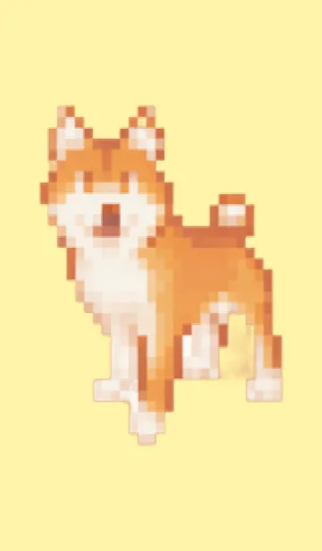 [LINE着せ替え] 犬のドット絵のきせかえ Yellow 05の画像1