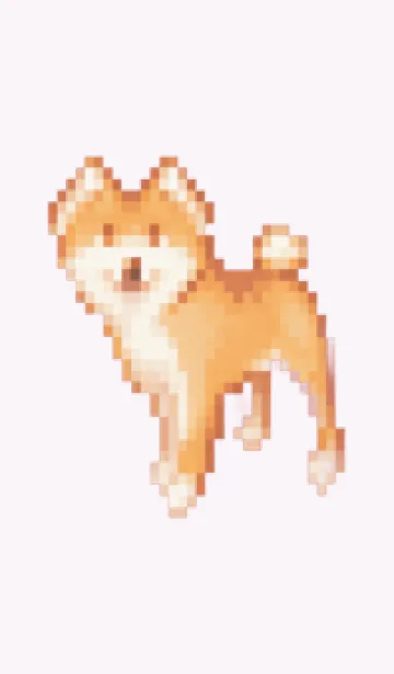 [LINE着せ替え] 犬のドット絵のきせかえ Purple 03の画像1