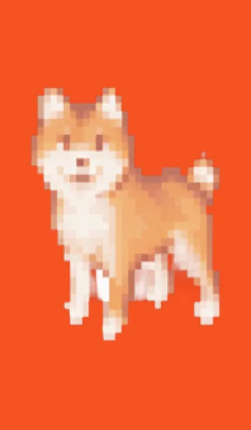 [LINE着せ替え] 犬のドット絵のきせかえ Red 05の画像1