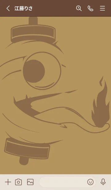 [LINE着せ替え] kabemon-提灯おばけ オイルイエローの画像2