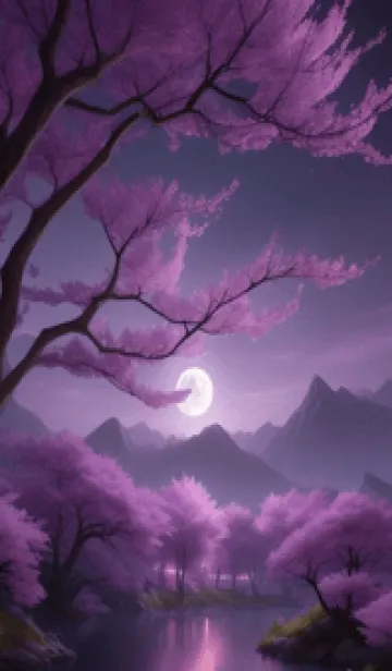 [LINE着せ替え] 夜に満開の桜 rOCyhの画像1