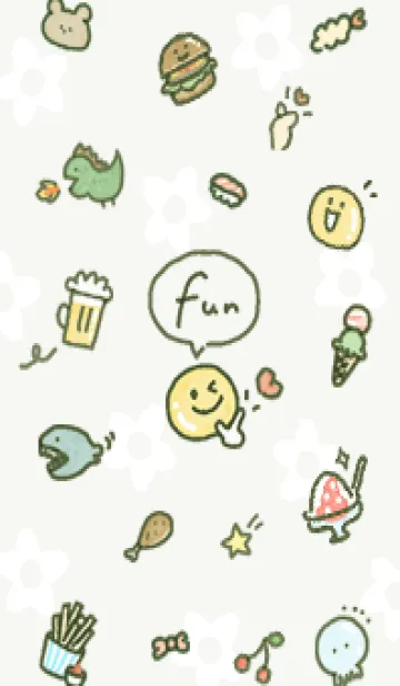 [LINE着せ替え] green happy smile07_1の画像1