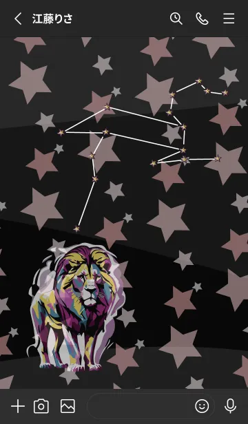 [LINE着せ替え] black しし座の星座の画像2