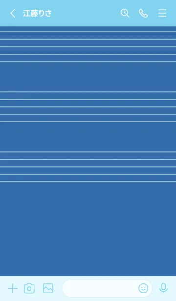 [LINE着せ替え] 五線譜1 ウルトラマリーンの画像2