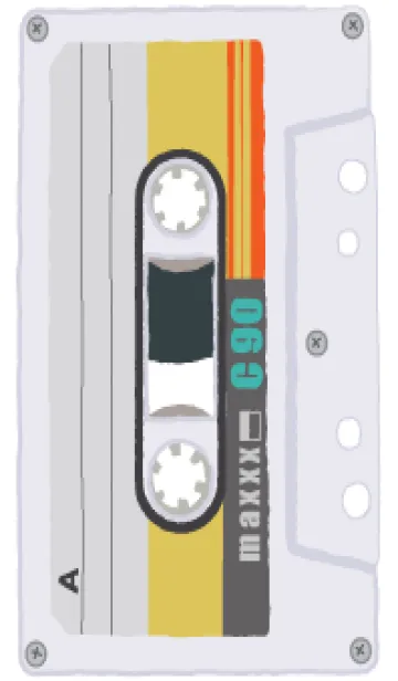 [LINE着せ替え] レトロカセットテープ：ベージュブラウンの画像1