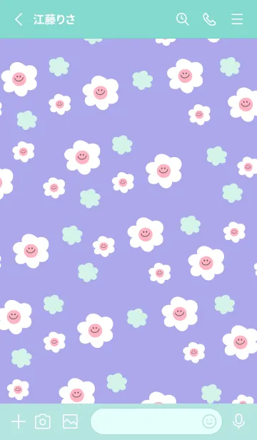 [LINE着せ替え] ミニ スマイル フラワーズ 14の画像2