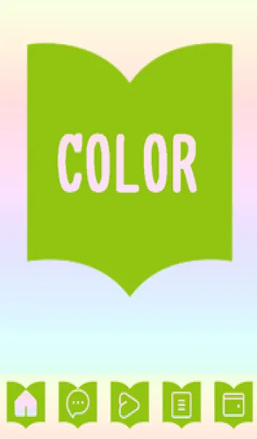 [LINE着せ替え] green color rainbow Q19の画像1