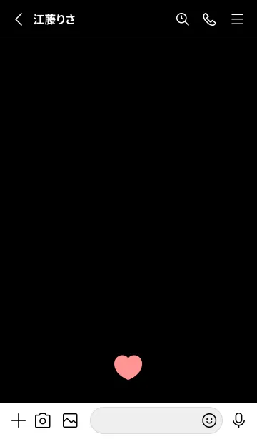 [LINE着せ替え] ハート イン ブラック 1の画像2