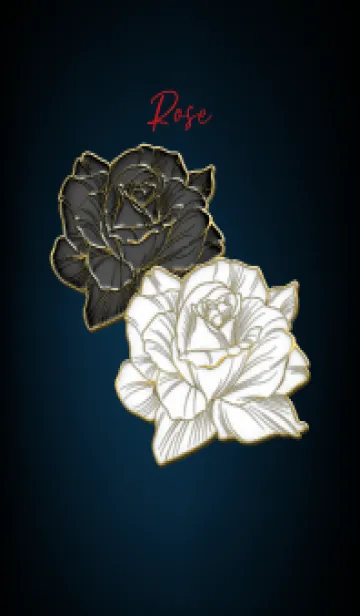[LINE着せ替え] Black and white roses 36の画像1