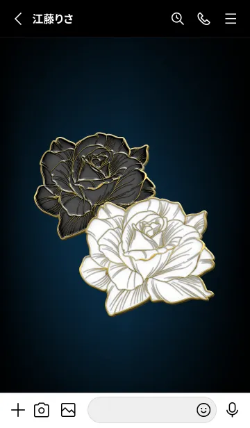 [LINE着せ替え] Black and white roses 36の画像2