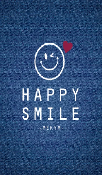 [LINE着せ替え] HAPPY-SMILE DENIM HEART 5の画像1