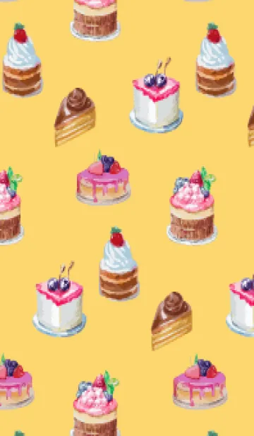 [LINE着せ替え] light yellow ケーキがいっぱいの画像1