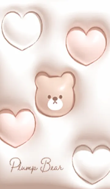 [LINE着せ替え] pinkbrown Marshmallow bear 07_1の画像1