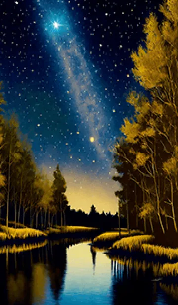 [LINE着せ替え] 綺麗な星空の夜景着せかえ#994の画像1