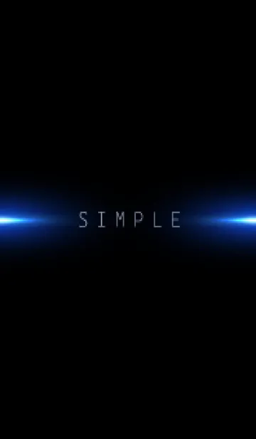 [LINE着せ替え] SIMPLE BLUE LIGHT - BLACK 3の画像1