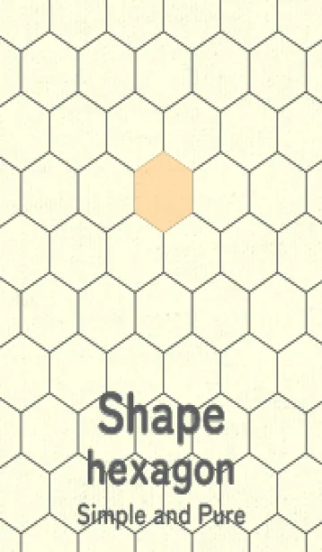 [LINE着せ替え] 六角形のきせかえ ペールクリームの画像1