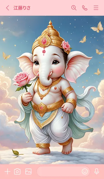 [LINE着せ替え] White_Ganesha Rich & Rich Theme (JP)の画像2