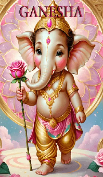 [LINE着せ替え] Pink: Ganesha wealth  & Rich Theme (JP)の画像1