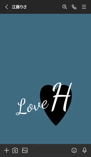 [LINE着せ替え] ラブ イニシャル ”H” 22の画像2
