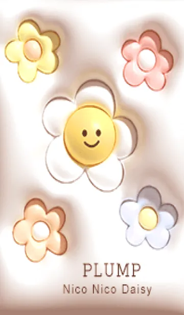 [LINE着せ替え] pinkbrown ぷっくりニコニコデイジー08_1の画像1