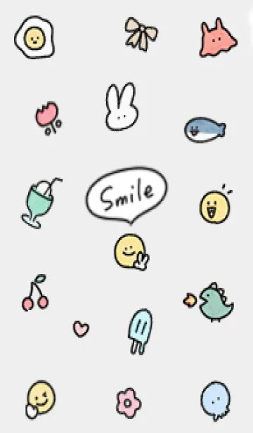 [LINE着せ替え] simple smile icon01_1の画像1