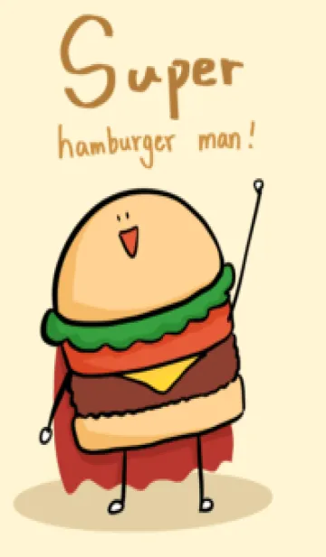 [LINE着せ替え] Super hamburger man！の画像1
