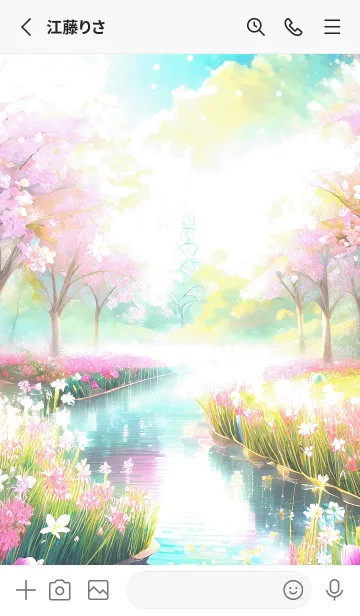 [LINE着せ替え] 優美な春の風景の着せかえ(Spring-640)の画像2