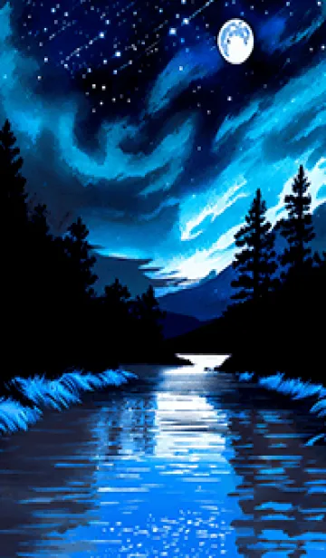 [LINE着せ替え] 綺麗な星空の夜景着せかえ#1006の画像1