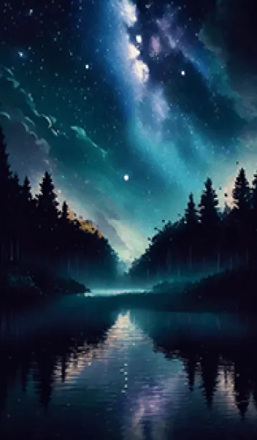 [LINE着せ替え] 綺麗な星空の夜景着せかえ#1008の画像1