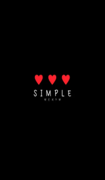 [LINE着せ替え] SIMPLE HEART - BLACK 14の画像1