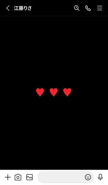 [LINE着せ替え] SIMPLE HEART - BLACK 14の画像2