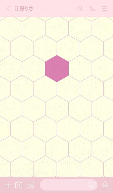 [LINE着せ替え] 六角形のきせかえ オーキッドピンクの画像2