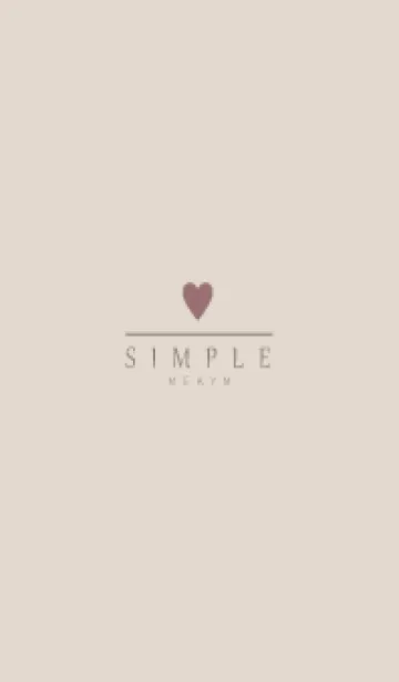 [LINE着せ替え] DUSKY BEIGE - SIMPLE HEART - 31の画像1