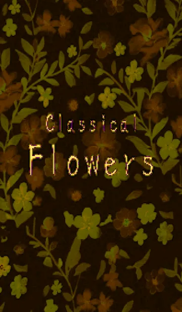 [LINE着せ替え] 美しい古典的な花(蛍光イエロー)の画像1