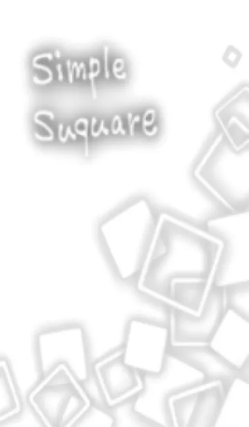 [LINE着せ替え] シンプル/四角(白×白)の画像1