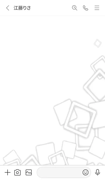 [LINE着せ替え] シンプル/四角(白×白)の画像2