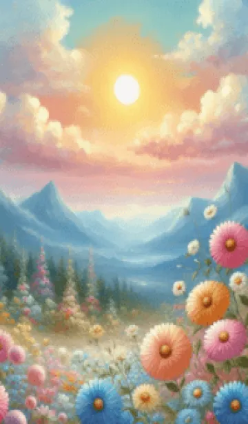 [LINE着せ替え] bright flowersの画像1