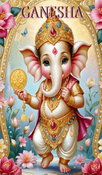 [LINE着せ替え] Gold: Ganesha wealth  Money & Rich (JP)の画像1