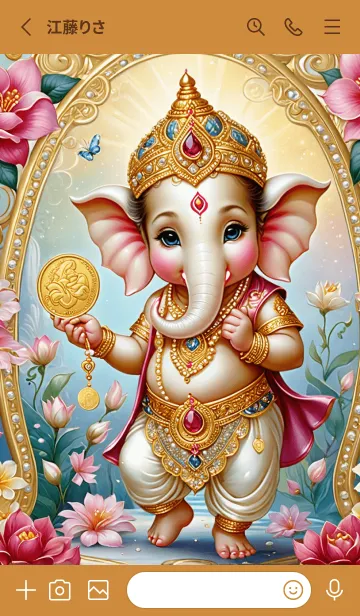 [LINE着せ替え] Gold: Ganesha wealth  Money & Rich (JP)の画像2