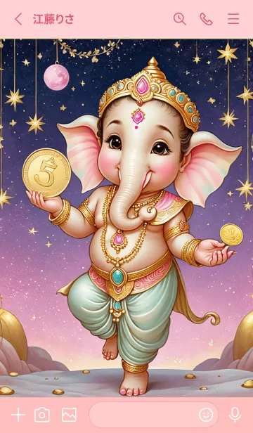 [LINE着せ替え] Cute Ganesha money & Rich Theme (JP)の画像2