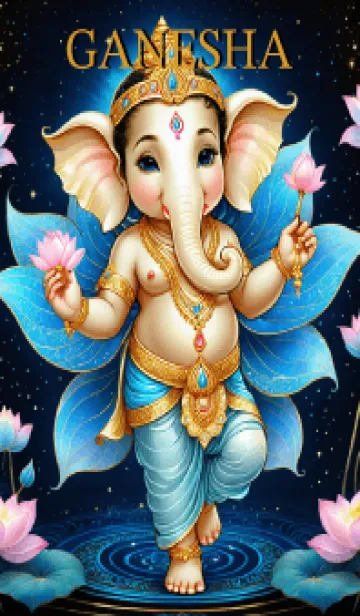 [LINE着せ替え] Bule Ganesha Rich & Rich Theme (JP)の画像1