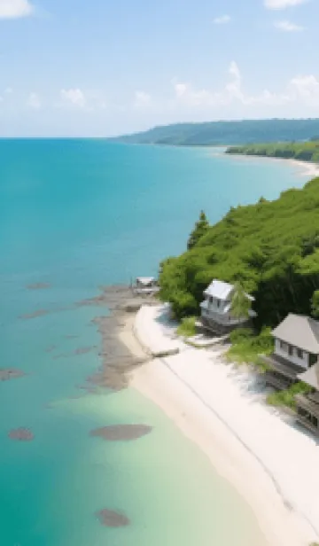 [LINE着せ替え] 海辺のバケーションコテージ w4BU8の画像1