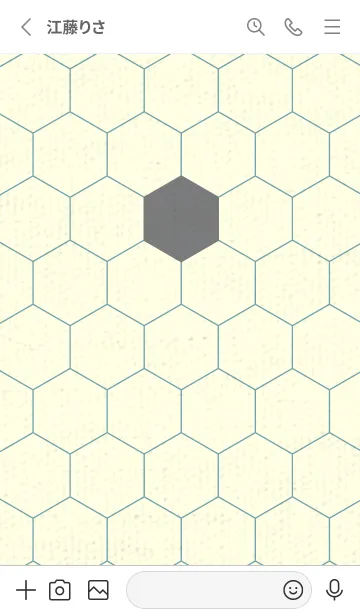 [LINE着せ替え] 六角形のきせかえ 鉛色の画像2