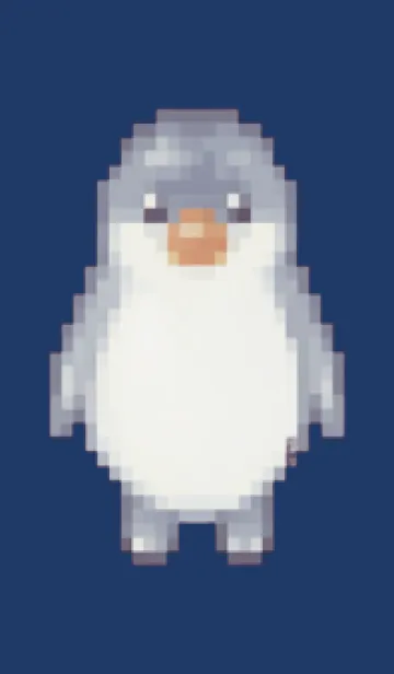 [LINE着せ替え] ペンギンのドット絵のきせかえ Beige 05の画像1