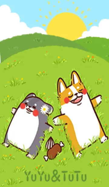 [LINE着せ替え] Hamster&corgi(1)の画像1